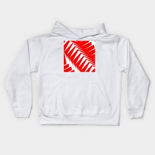 Red and white abstract Kids Hoodie